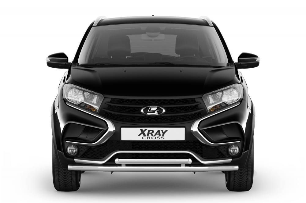 

Защита переднего бампера двойная d=51/51 мм (НПС) Lada XRay Cross 2018-, LXC220201