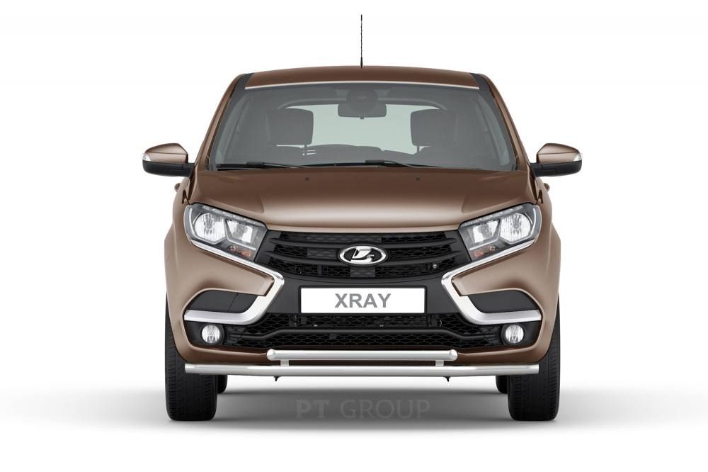 

Защита переднего бампера двойная d=51/51 мм (НПС) Lada XRay 2016-, LXR220201