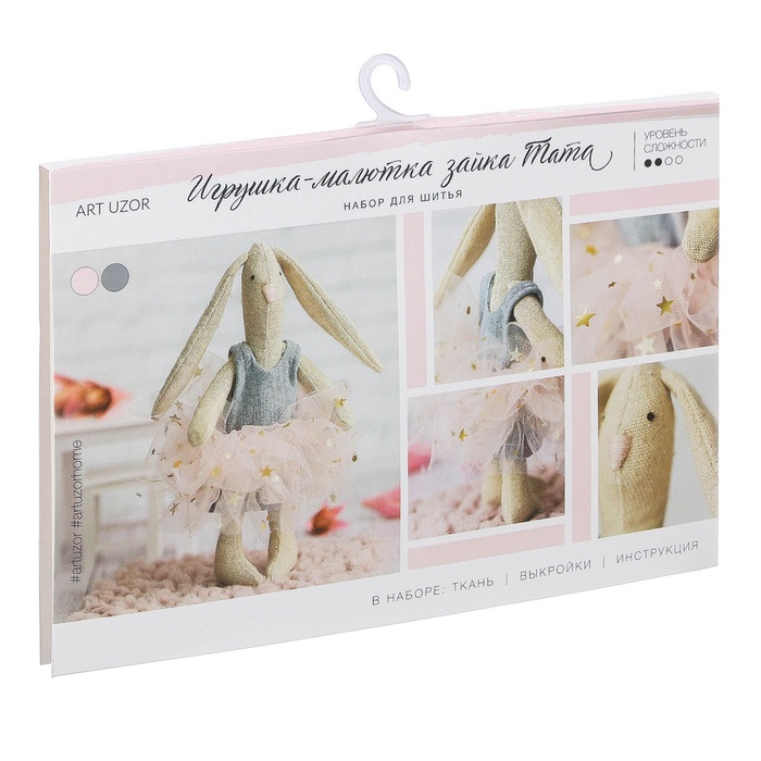 

Арт Узор Игрушка-малютка, "Зайка Тата", 21х14,4х0,8 см