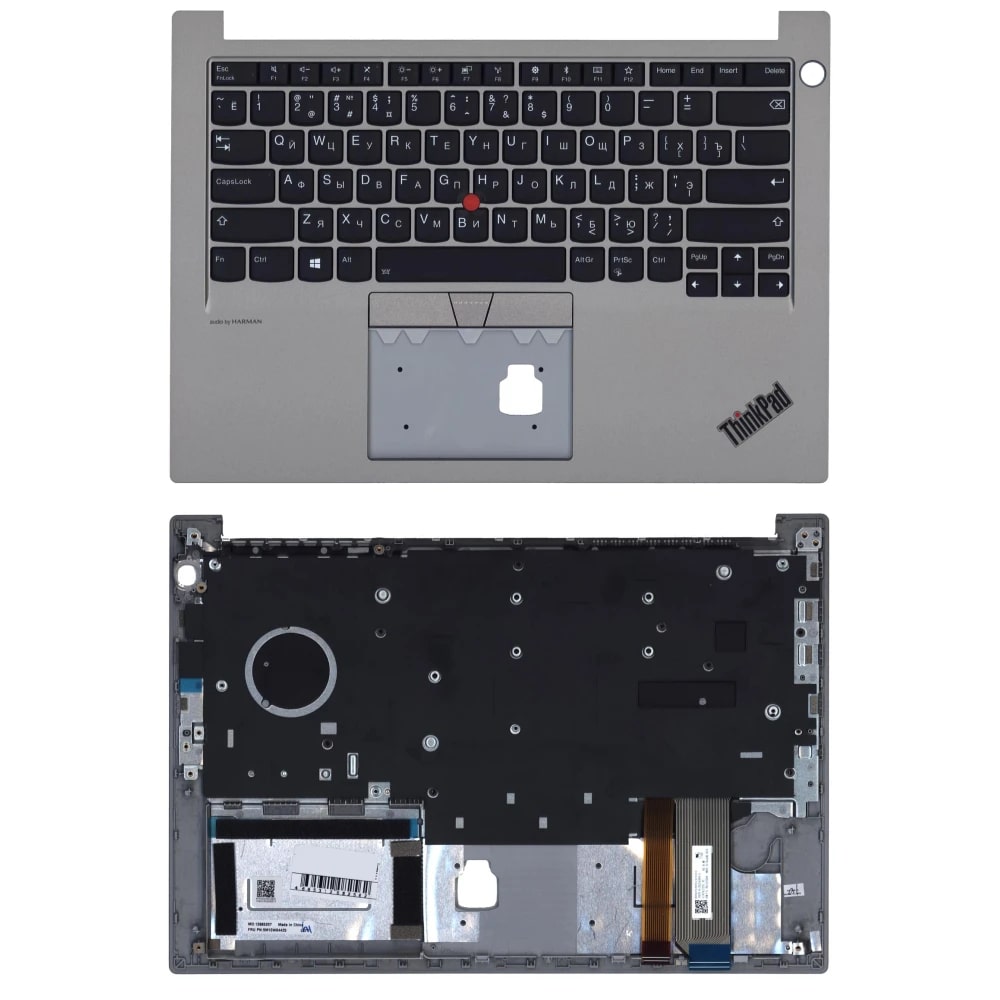 

Клавиатура для ноутбука Lenovo Thinkpad E14 топкейс серебро