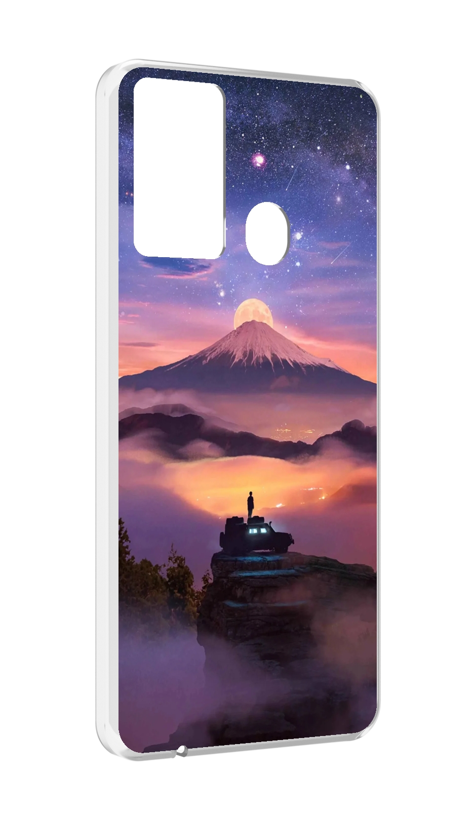 

Чехол MyPads ночь-в-горах для Itel P37/Itel Vision 2S, Прозрачный, Tocco