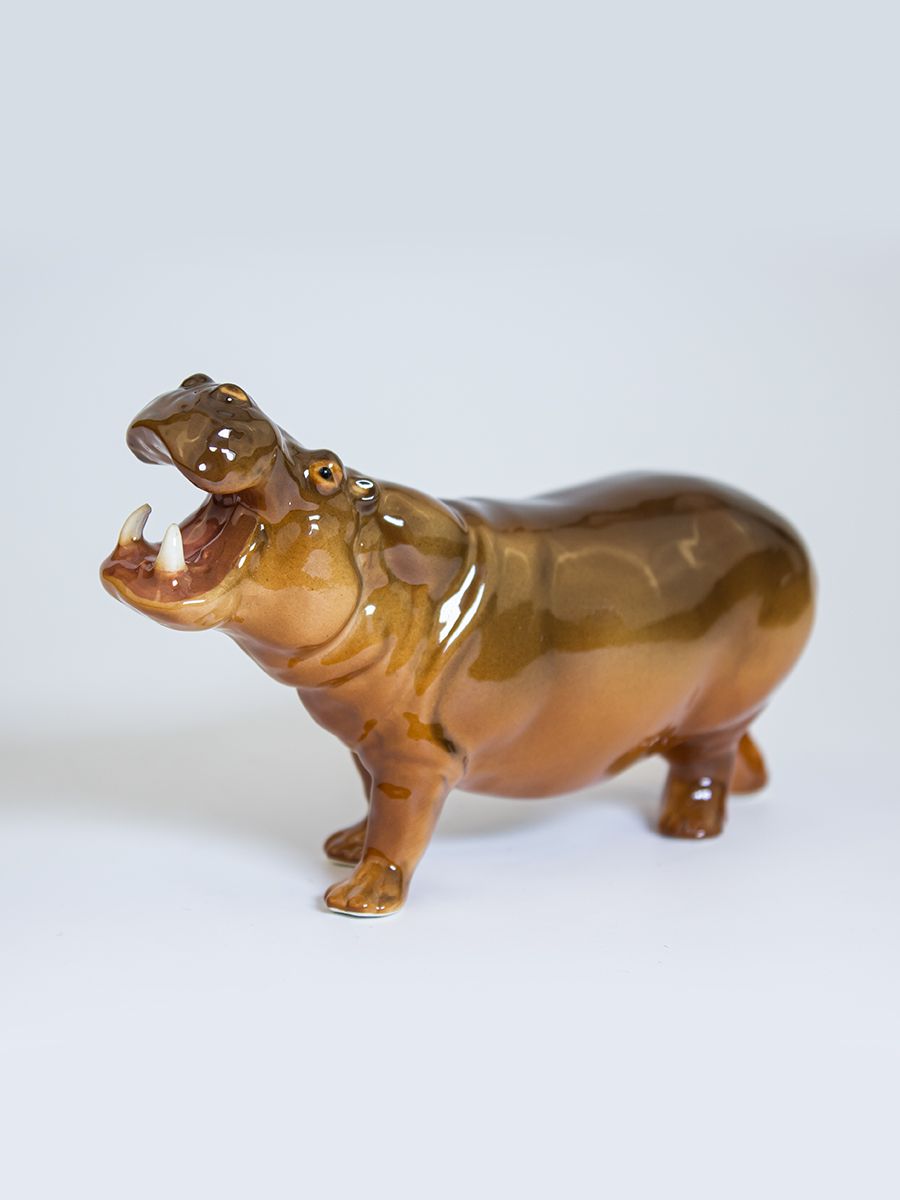 

Фигурка Астраханский фарфор Сциталис Бегемот стоящий Высота 8 см., Коричневый