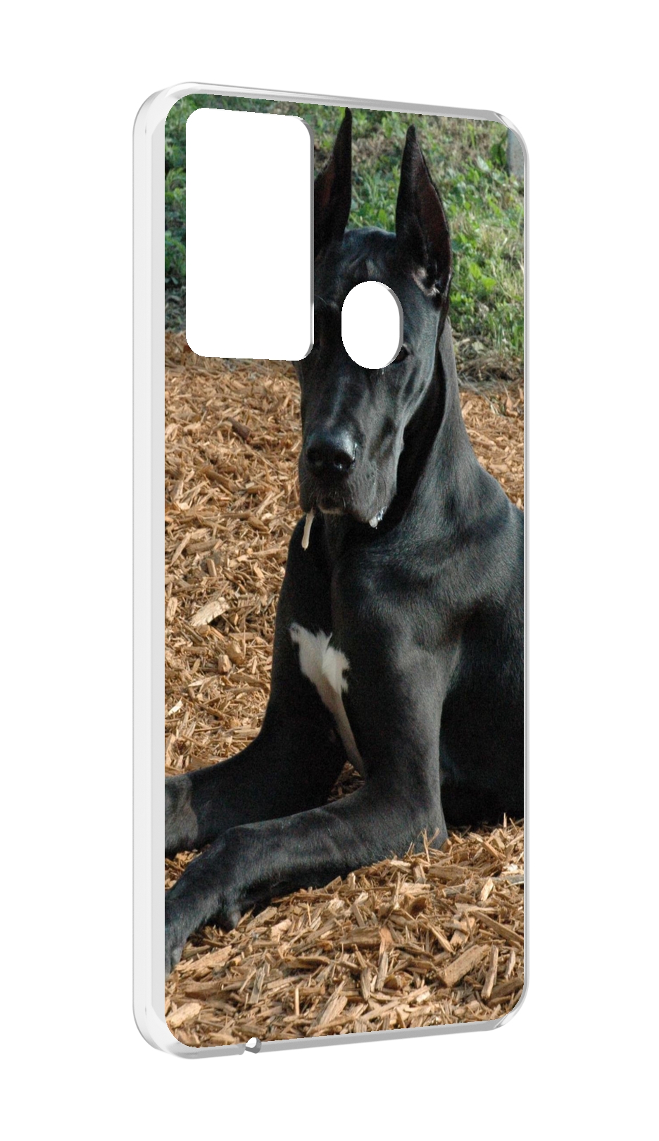 

Чехол MyPads немецкии дог для Itel P37/Itel Vision 2S, Прозрачный, Tocco