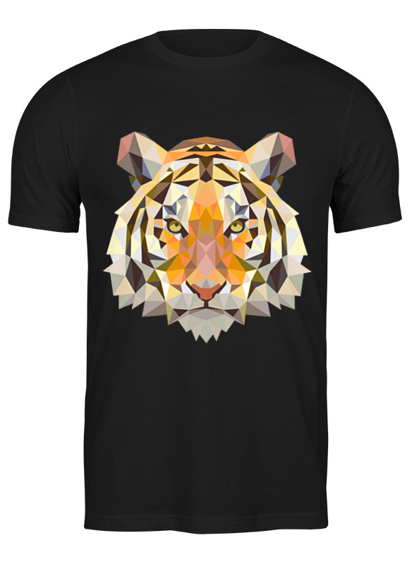 

Футболка мужская Printio Тигр - tiger черная S, Черный, Тигр - tiger