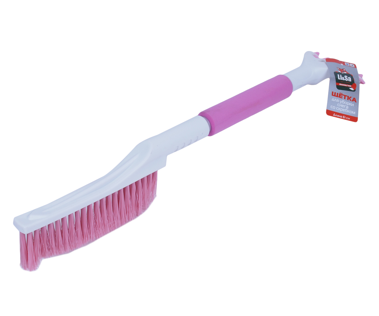

Щетка со скребком 60см серо-розовая LI-SA 44408, Розовый