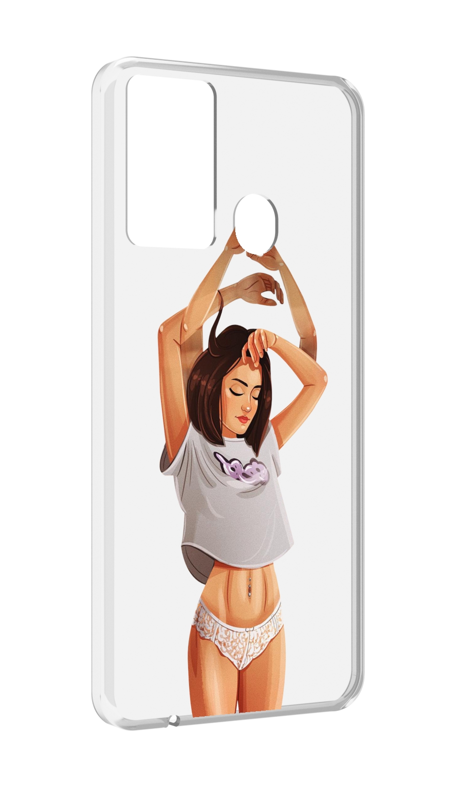 

Чехол MyPads много-рук женский для Itel P37/Itel Vision 2S, Прозрачный, Tocco