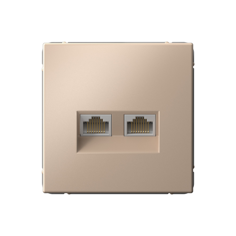 

Розетка двойная компьютерная RJ45+RJ45 Systeme Electric, ArtGallery, песочный, GAL001288, Бежевый