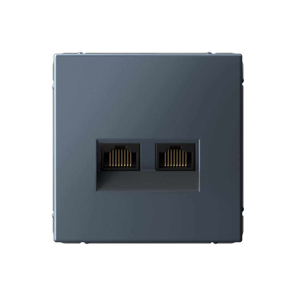 

Розетка двойная компьютерная RJ45+RJ45 Systeme Electric, ArtGallery, грифель, GAL000788, Серый