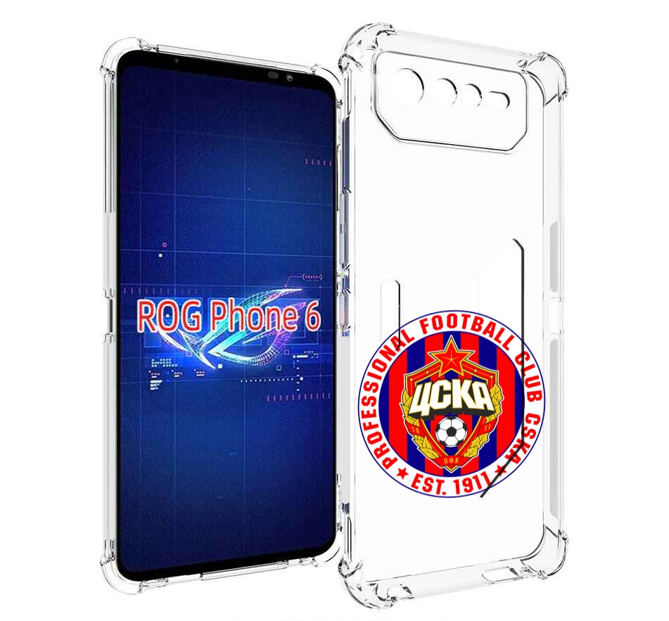 

Чехол MyPads ФК ЦСК логотип для Asus ROG Phone 6, Прозрачный, Tocco