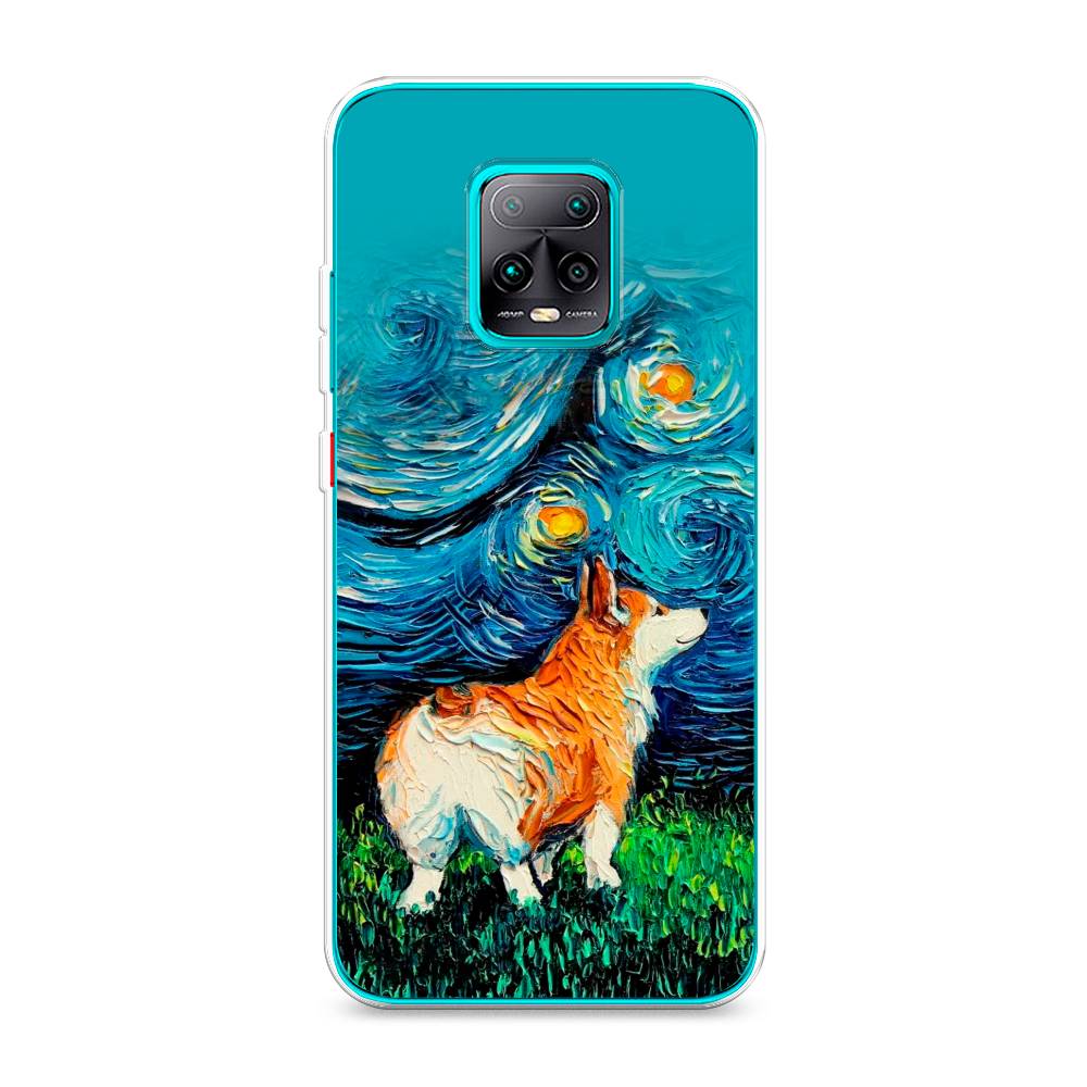 

Чехол на Xiaomi Redmi 10X 5G "Корги звёздная ночь", Коричневый;белый;зеленый, 38750-1