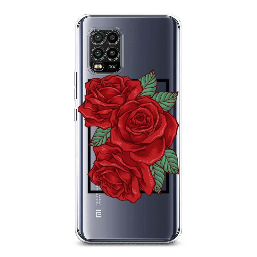 

Чехол на Xiaomi Mi 10 Lite "Три алые розы", Красный, 38550-2