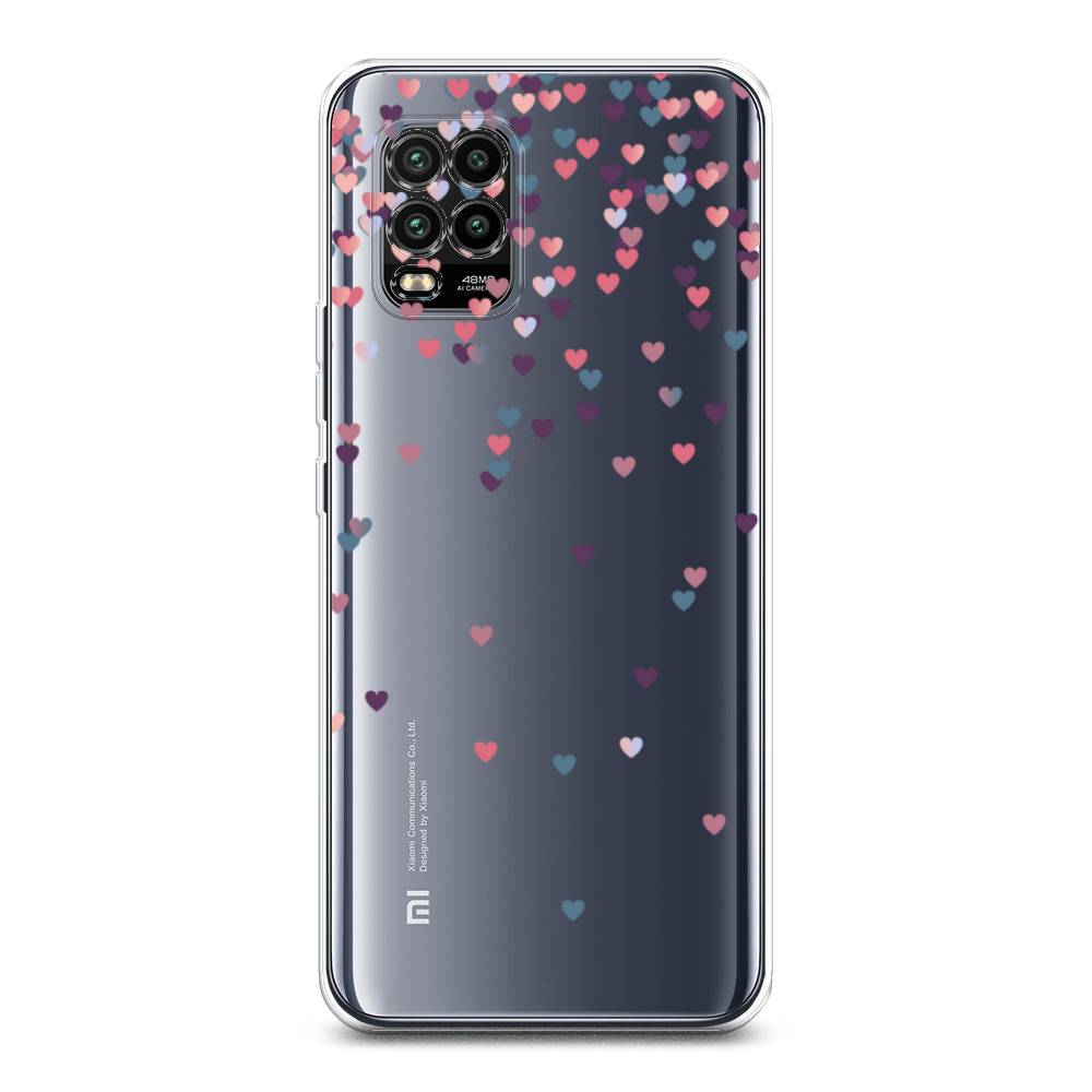

Чехол на Xiaomi Mi 10 Lite "Посыпка сердечки", Розовый;фиолетовый, 38550-3