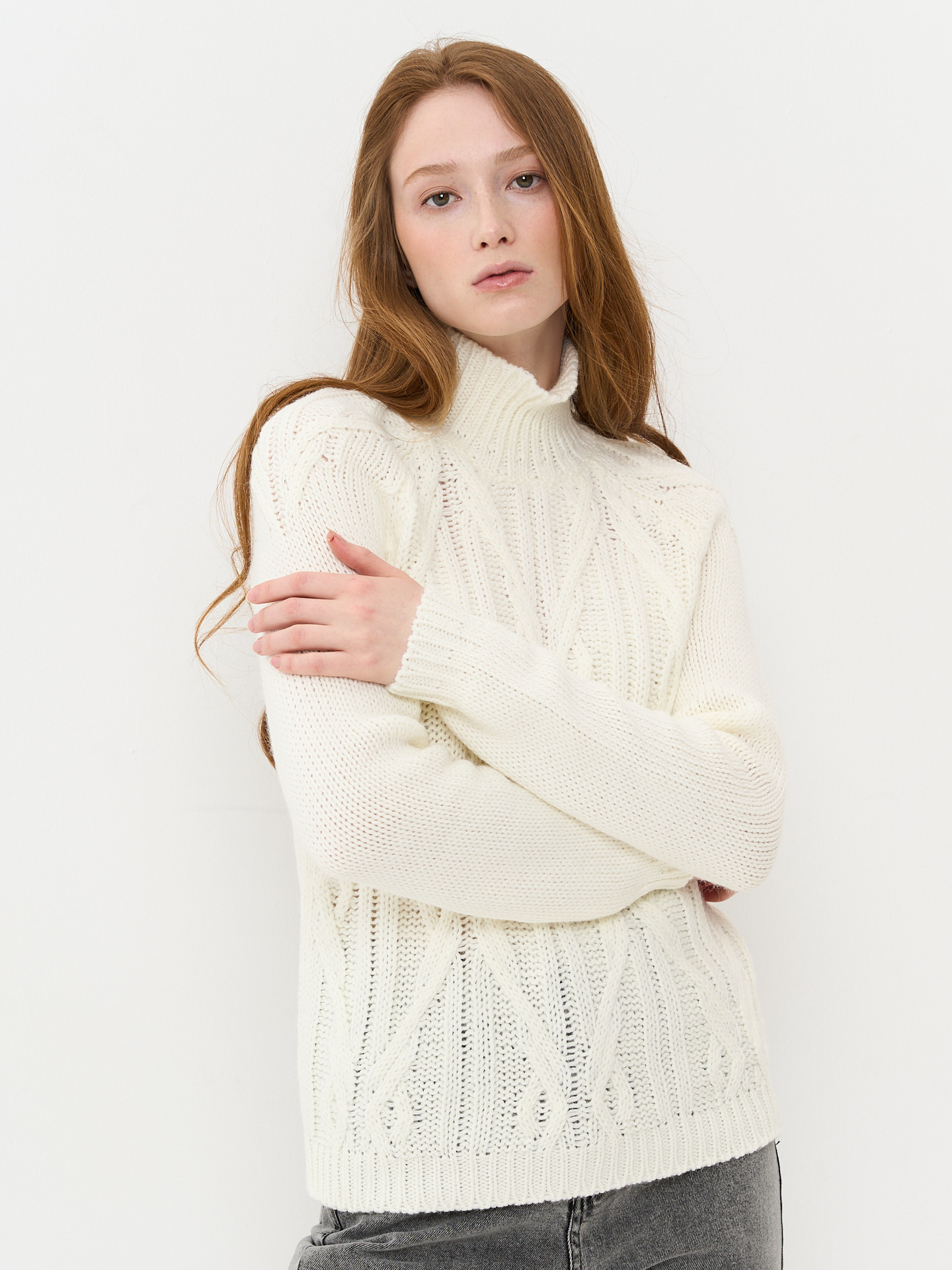 

Свитер женский BE YOU 7212-40087 белый 46 RU, 7212-40087