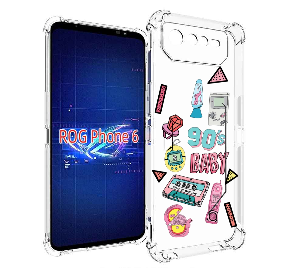 

Чехол MyPads гаджеты-90х для Asus ROG Phone 6, Прозрачный, Tocco
