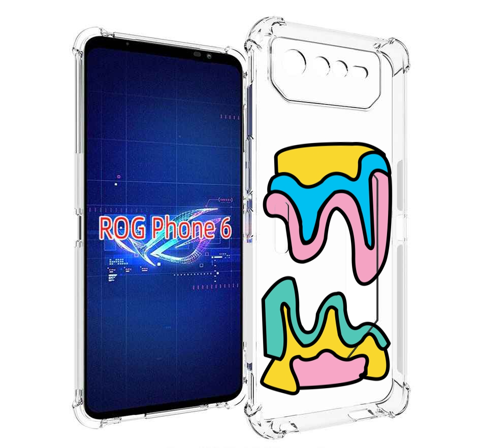 

Чехол MyPads вытекающая-абстракция для Asus ROG Phone 6, Прозрачный, Tocco
