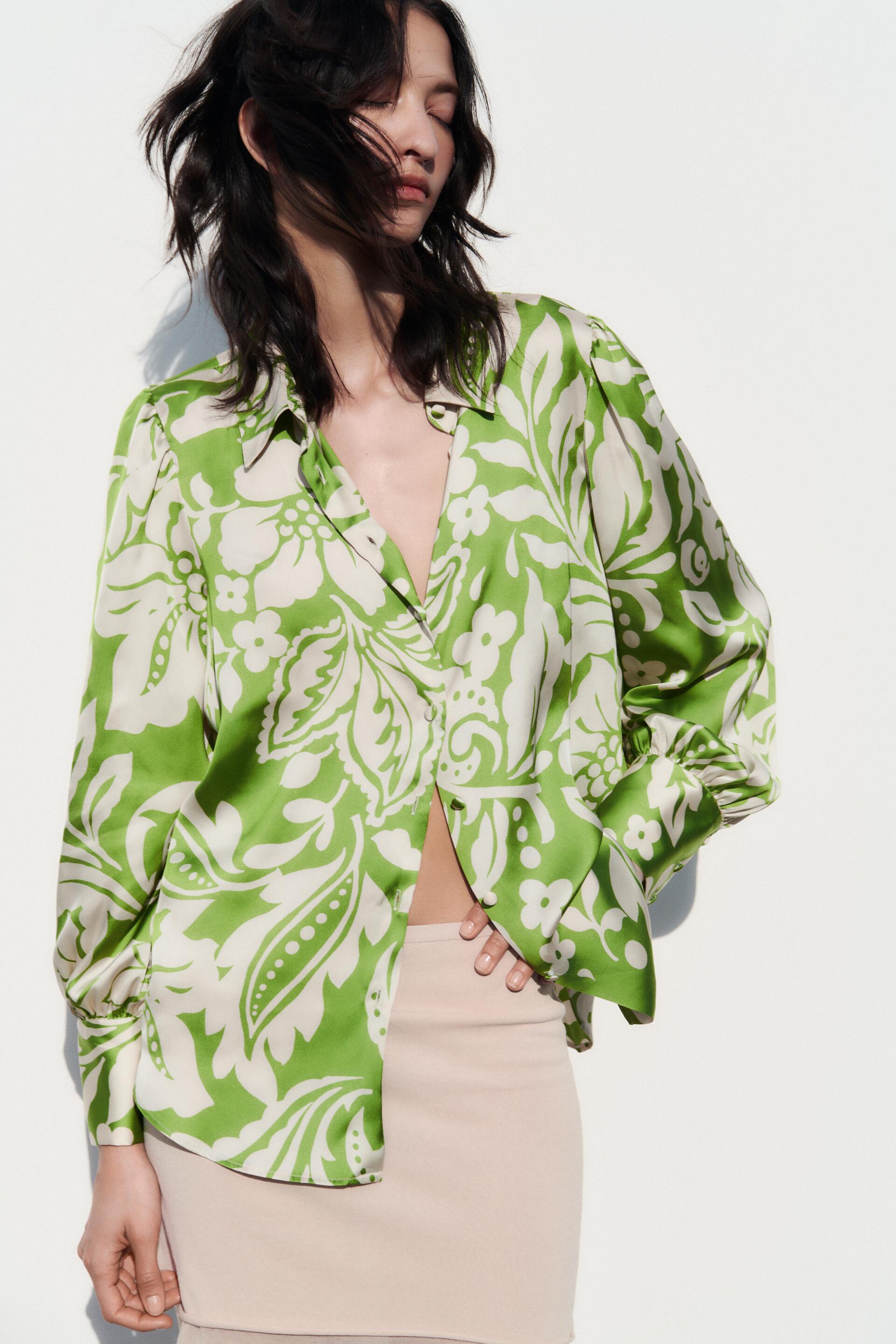 

Блуза женская ZARA 02600126 бежевая M (доставка из-за рубежа), Бежевый, 02600126