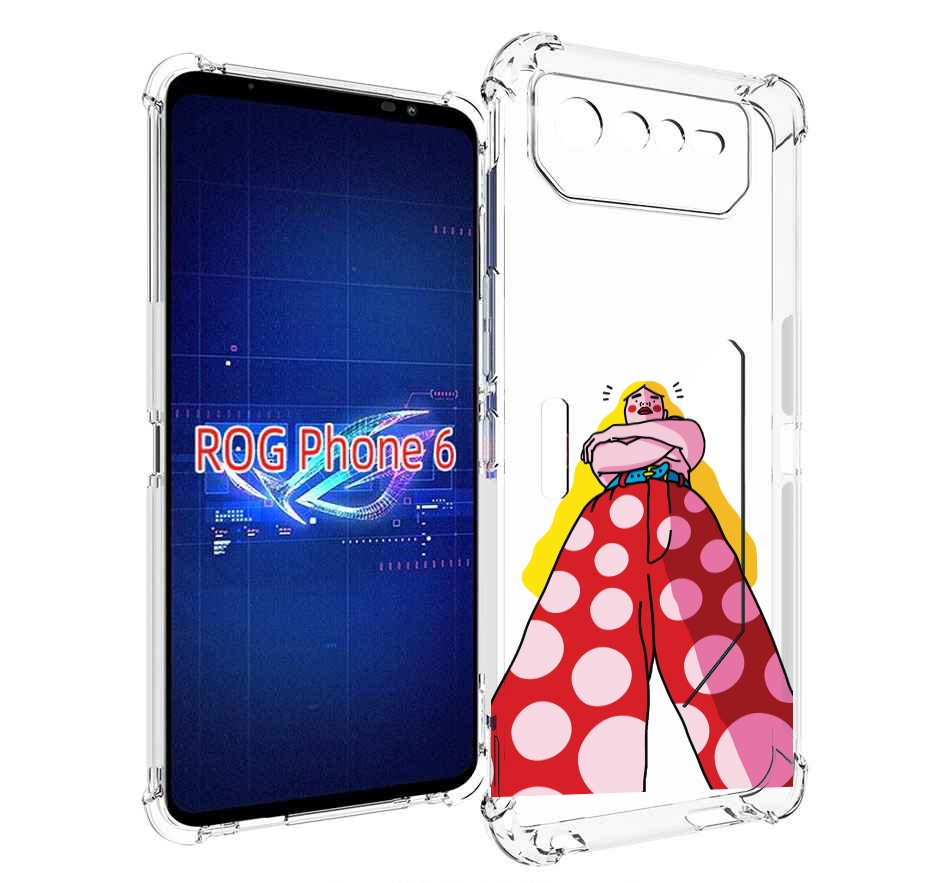 

Чехол MyPads высокая-девушка для Asus ROG Phone 6, Прозрачный, Tocco