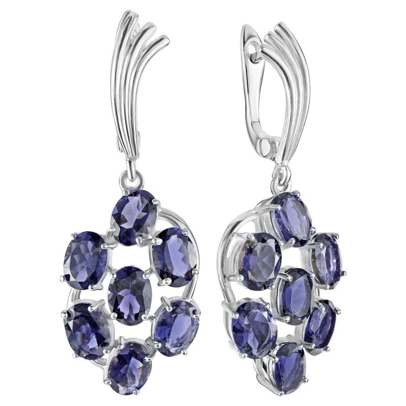 

Серьги из серебра с иолитом LAZURIT-ONLINE 7822AG, 7822AG