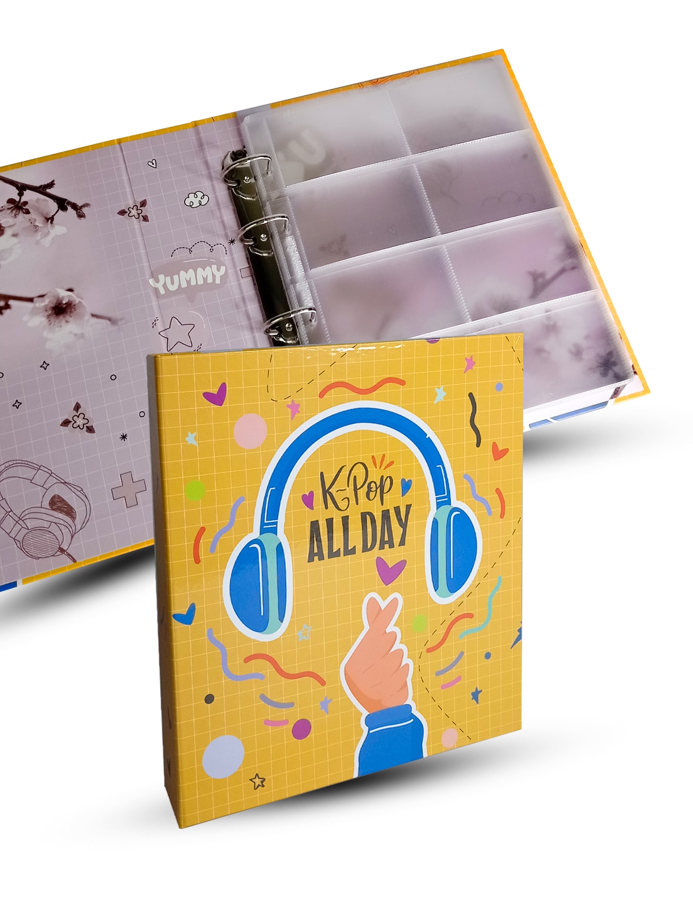 

Альбом коллекционный Albommonet K-POP A-K-POP-10_Ж с 10 листами для карточек, Желтый, K-POP
