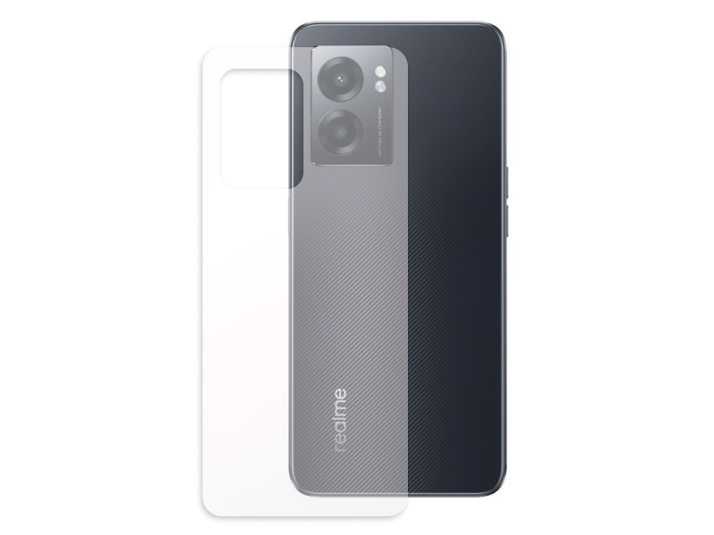 

Гибридное защитное стекло Krutoff для Realme Q5i задняя сторона 217786, Realme Q5i