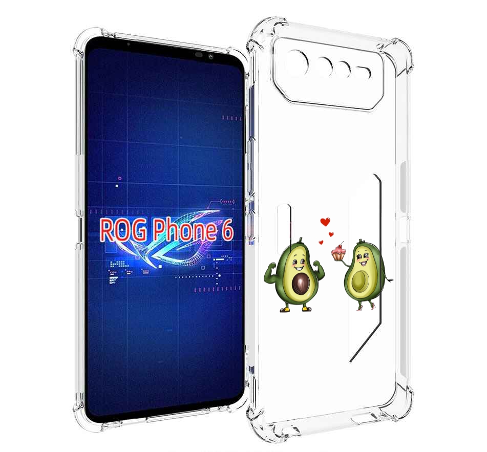 

Чехол MyPads влюбленные-авокадо для Asus ROG Phone 6, Прозрачный, Tocco