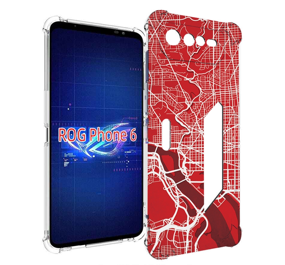

Чехол MyPads векторная-карта для Asus ROG Phone 6, Прозрачный, Tocco