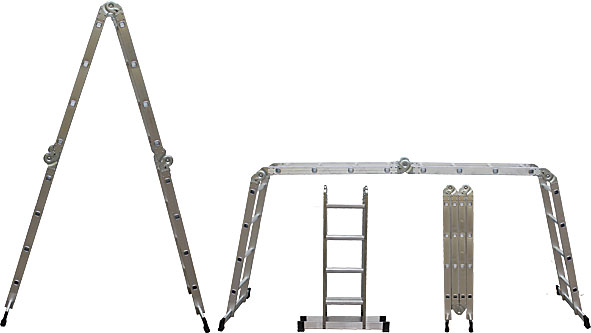 FIT Лестница-трансформер алюминиевая, 4 секции х 5 ступеней, вес 14,4 кг