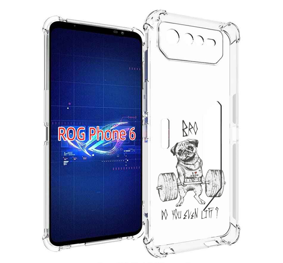 

Чехол MyPads брат ты подкачался мужской для Asus ROG Phone 6, Прозрачный, Tocco