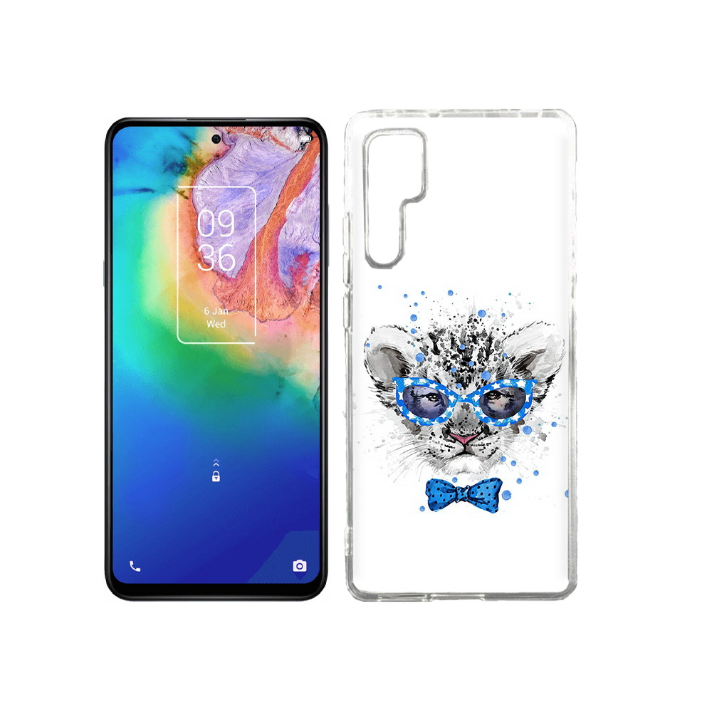 

Чехол MyPads Tocco для TCL 20 Pro тигренок с бабочкой, Прозрачный, Tocco