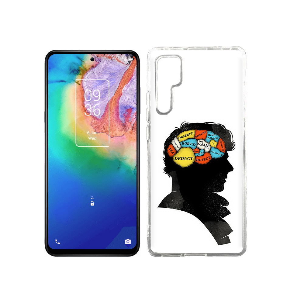 

Чехол MyPads Tocco для TCL 20 Pro темный рисунок, Прозрачный, Tocco