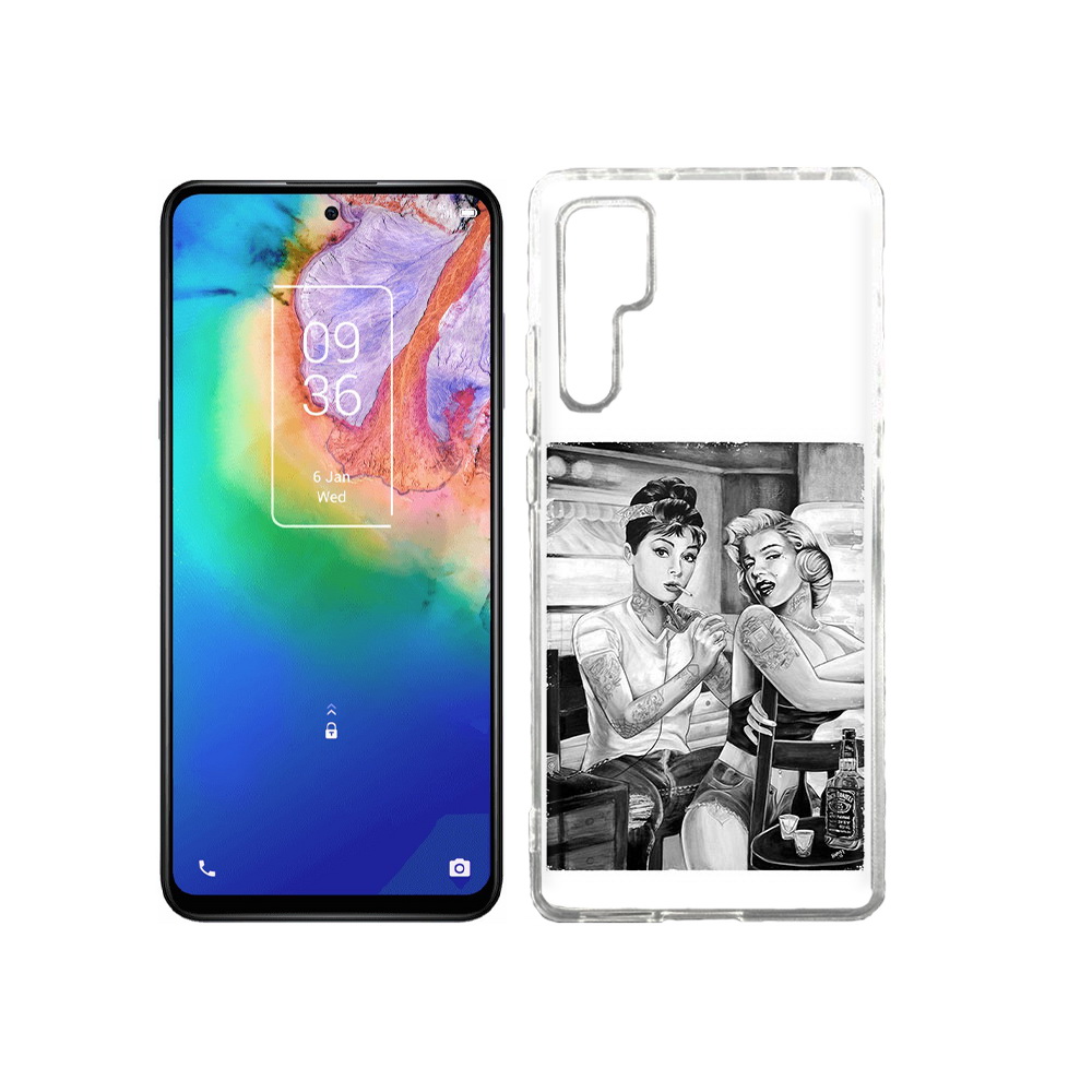 

Чехол MyPads Tocco для TCL 20 Pro тату мастер, Прозрачный, Tocco