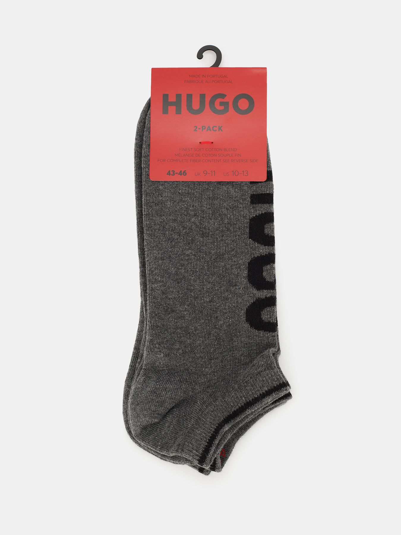 

Комплект носков мужских HUGO BOSS 477830 серых 39-42, 2 пары, Серый, 477830