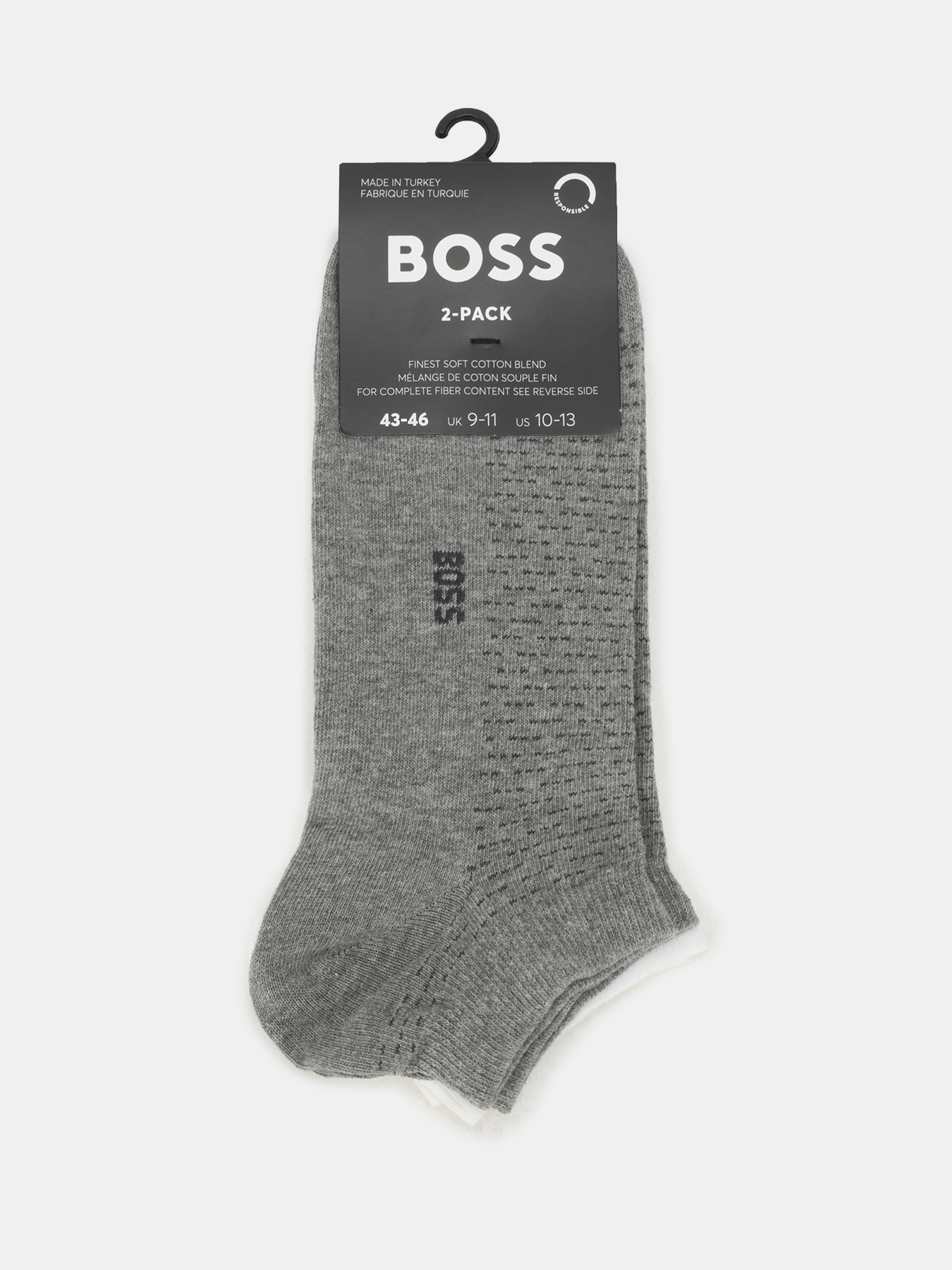 

Комплект носков мужских BOSS 476617 разноцветных 43-46, 2 пары, Разноцветный, 476617