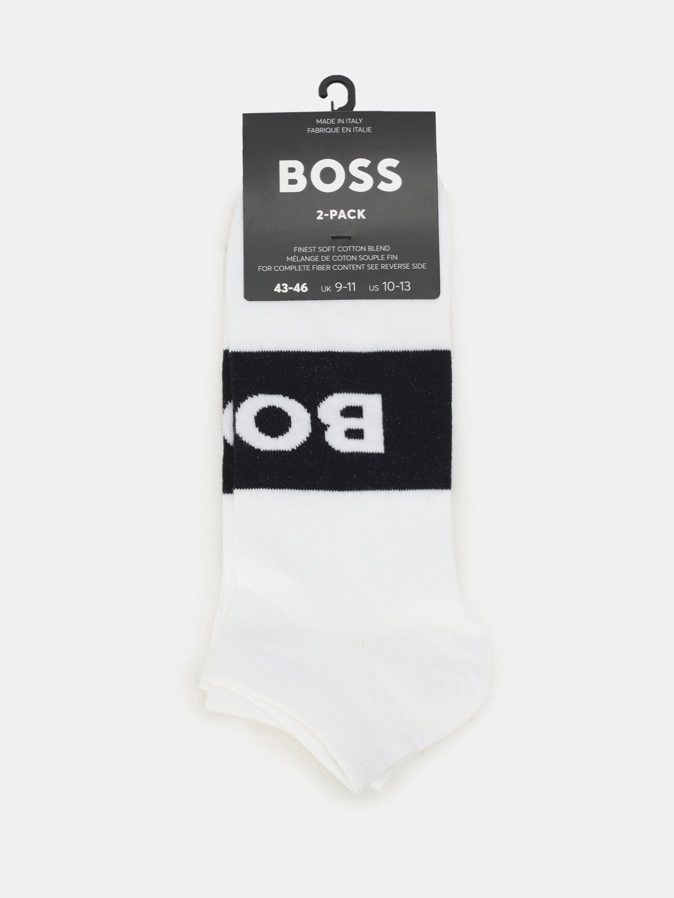 

Комплект носков мужских BOSS 476562 белых 43-46, 2 пары, Белый, 476562