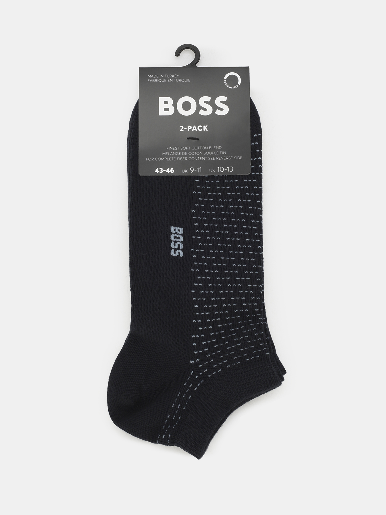 Комплект носков мужских BOSS 475406 синих 39-42 2 пары 2250₽