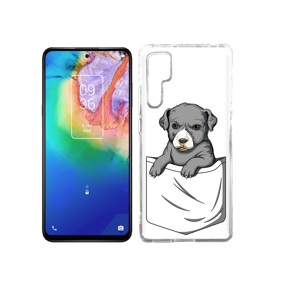 

Чехол MyPads Tocco для TCL 20 Pro собачка в кармане, Прозрачный, Tocco