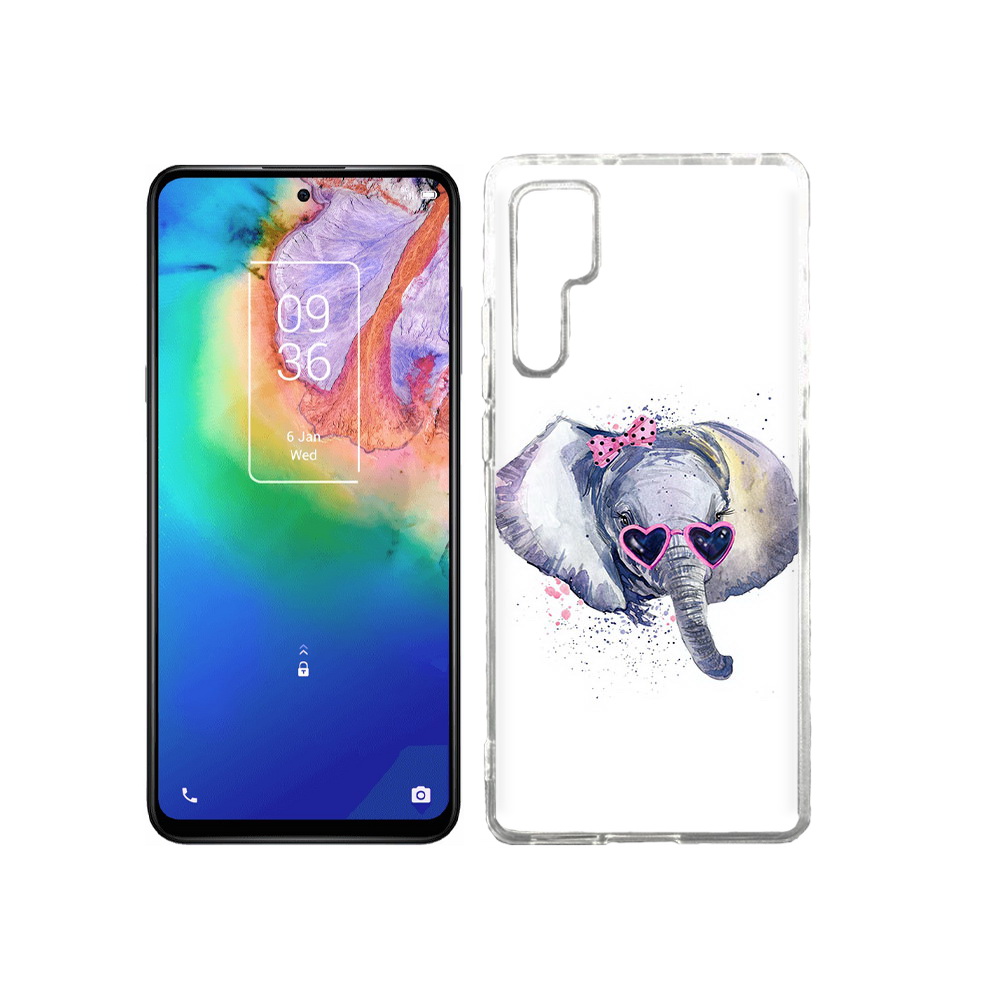 

Чехол MyPads Tocco для TCL 20 Pro слоник в очках, Прозрачный, Tocco