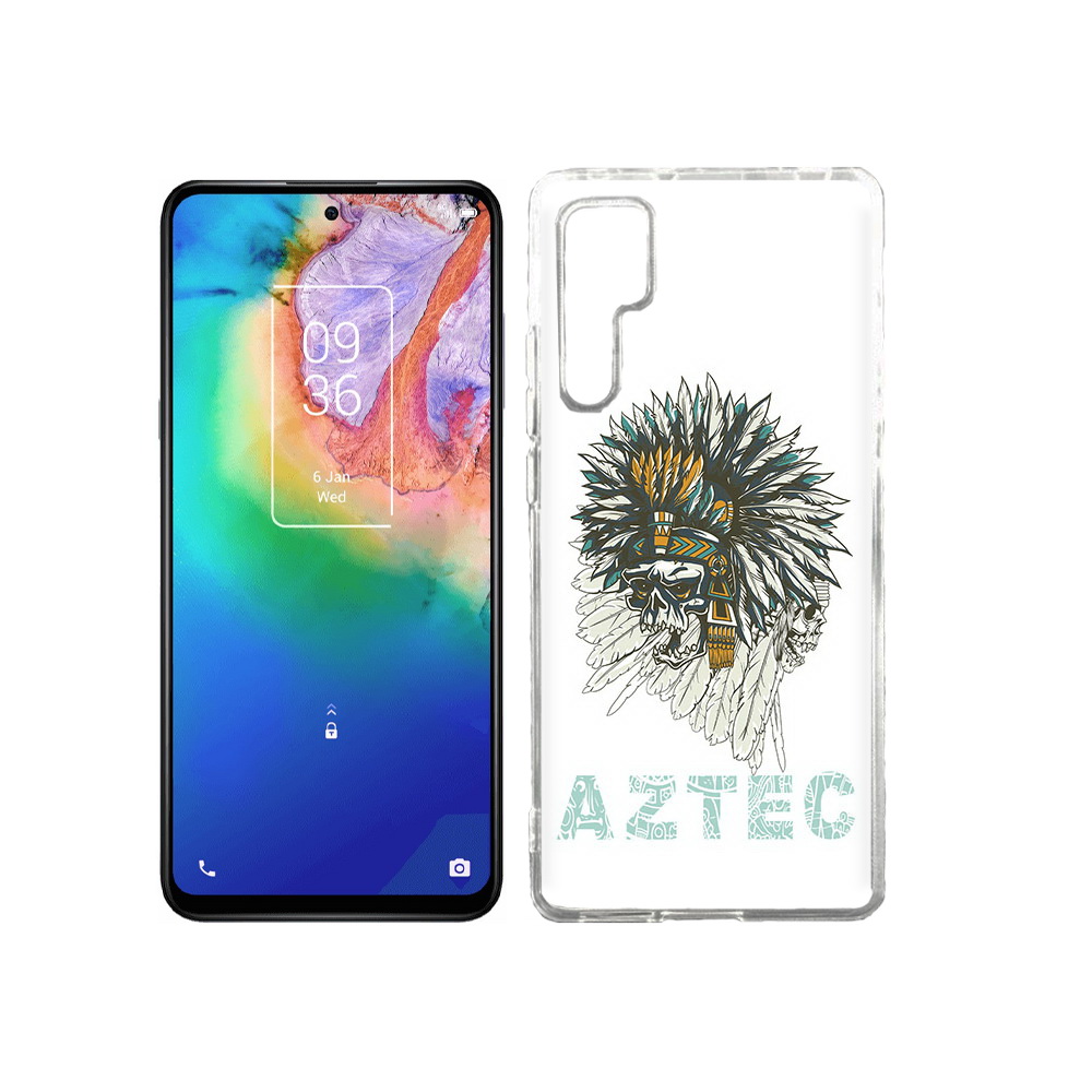 

Чехол MyPads Tocco для TCL 20 Pro скелет индеец, Прозрачный, Tocco