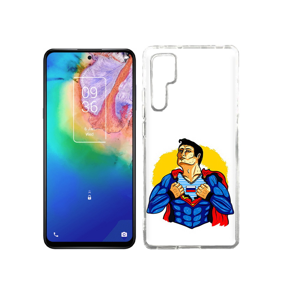 

Чехол MyPads Tocco для TCL 20 Pro русский супермен, Прозрачный, Tocco