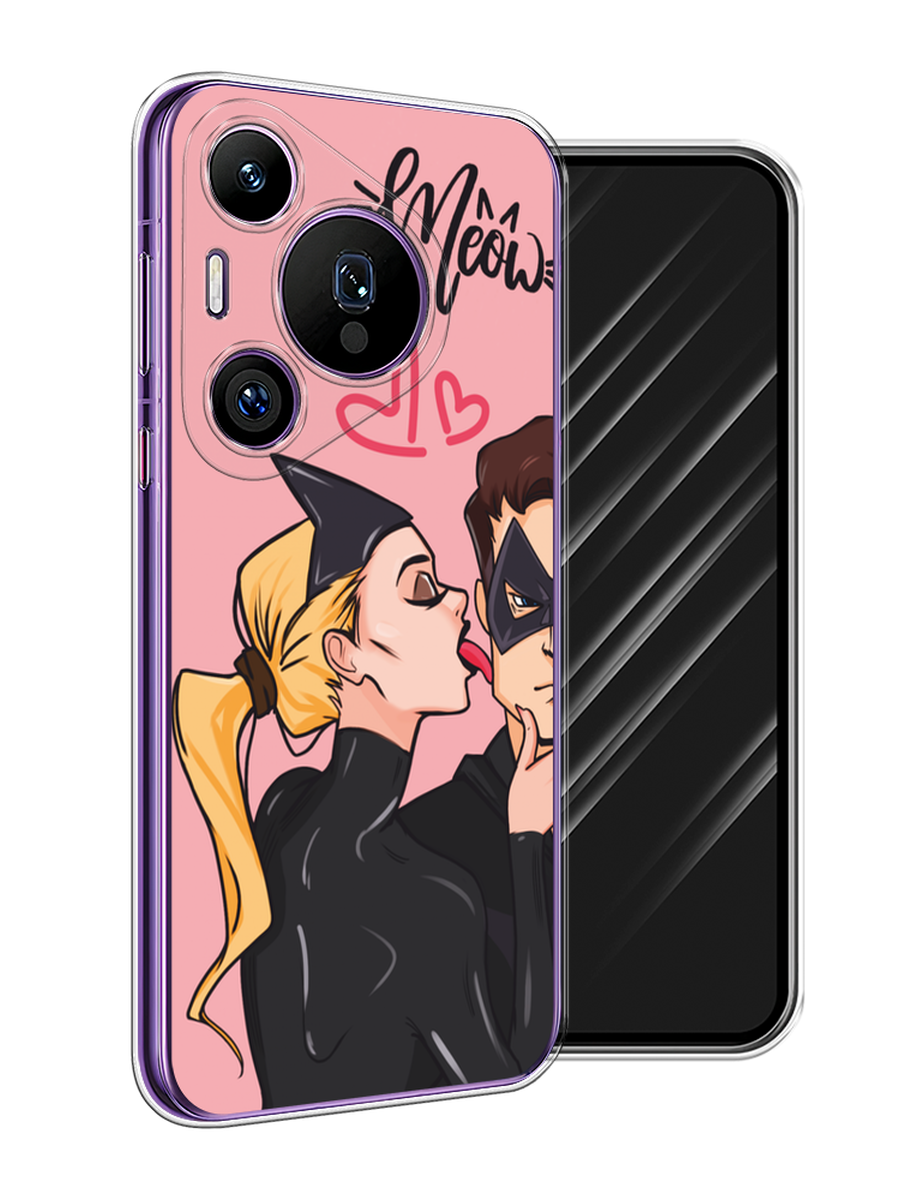 

Чехол Awog на Huawei Pura 70 Pro/70 Pro Plus "Kiss of Cat Woman", Розовый;черный;бежевый, 6124450-1