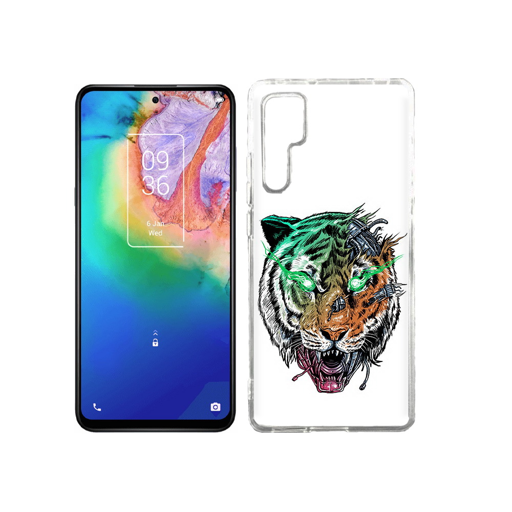 

Чехол MyPads Tocco для TCL 20 Pro робо-тигр, Прозрачный, Tocco