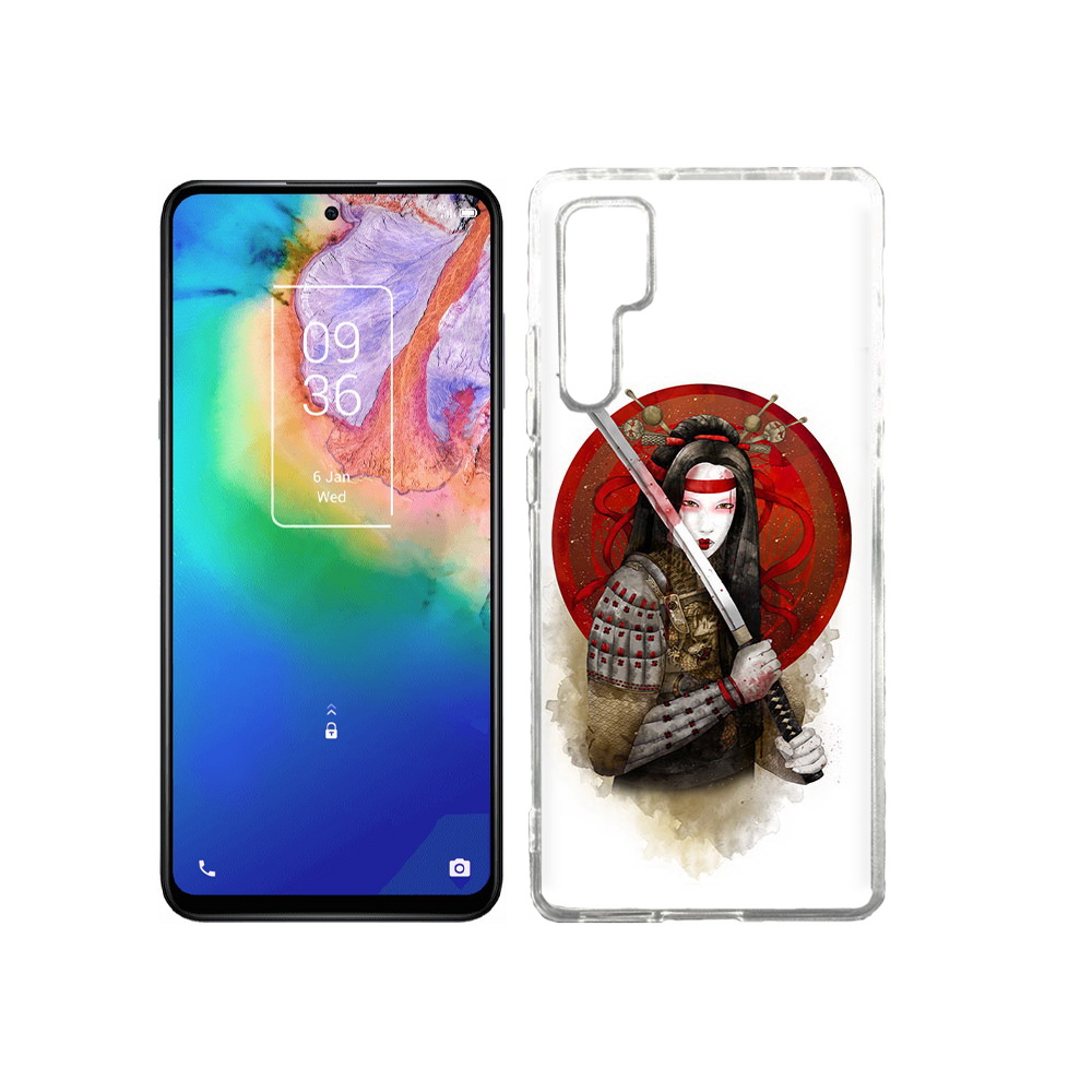 

Чехол MyPads Tocco для TCL 20 Pro рисованная девушка с катаной, Прозрачный, Tocco