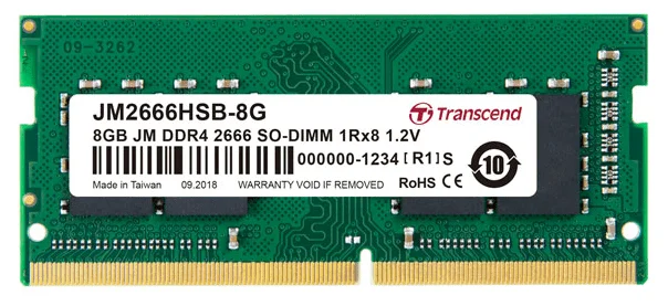 

Оперативная память Transcend (1636341), DDR4 1x8Gb, 2666MHz