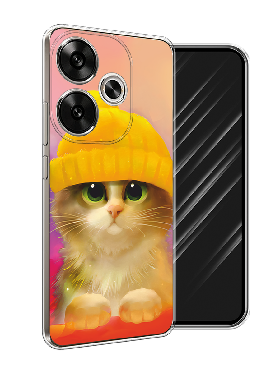 

Чехол Awog на Xiaomi Redmi Turbo 3/Poco F6 "Котенок в желтой шапке", Желтый, 322250-1