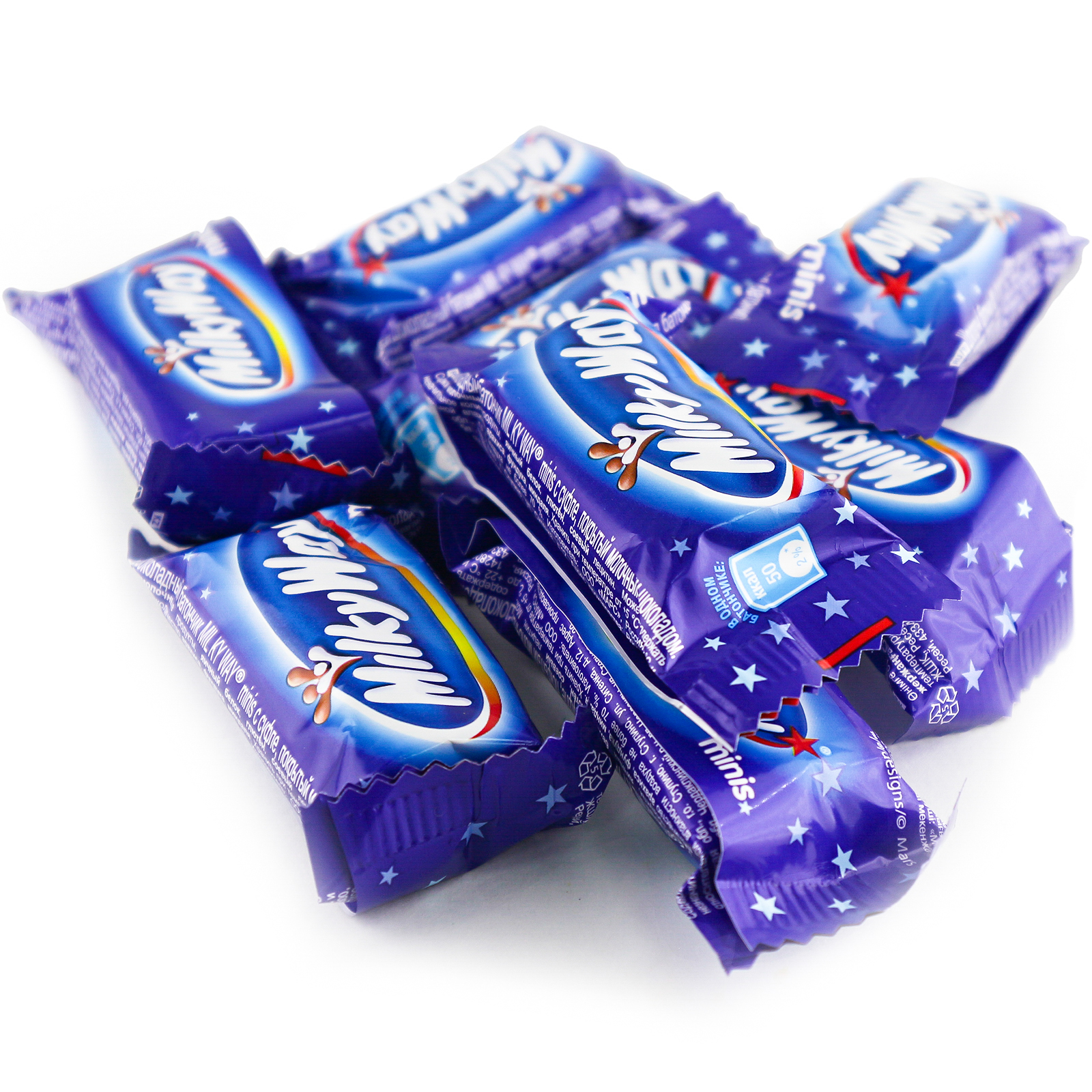 фото Батончики milky way minis с нугой в шоколадной глазури