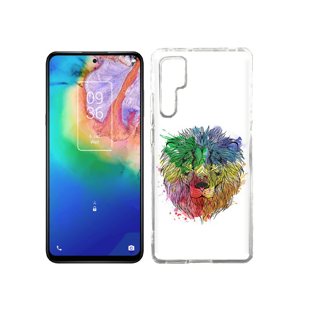 

Чехол MyPads Tocco для TCL 20 Pro разноцветный гордый лев, Прозрачный, Tocco