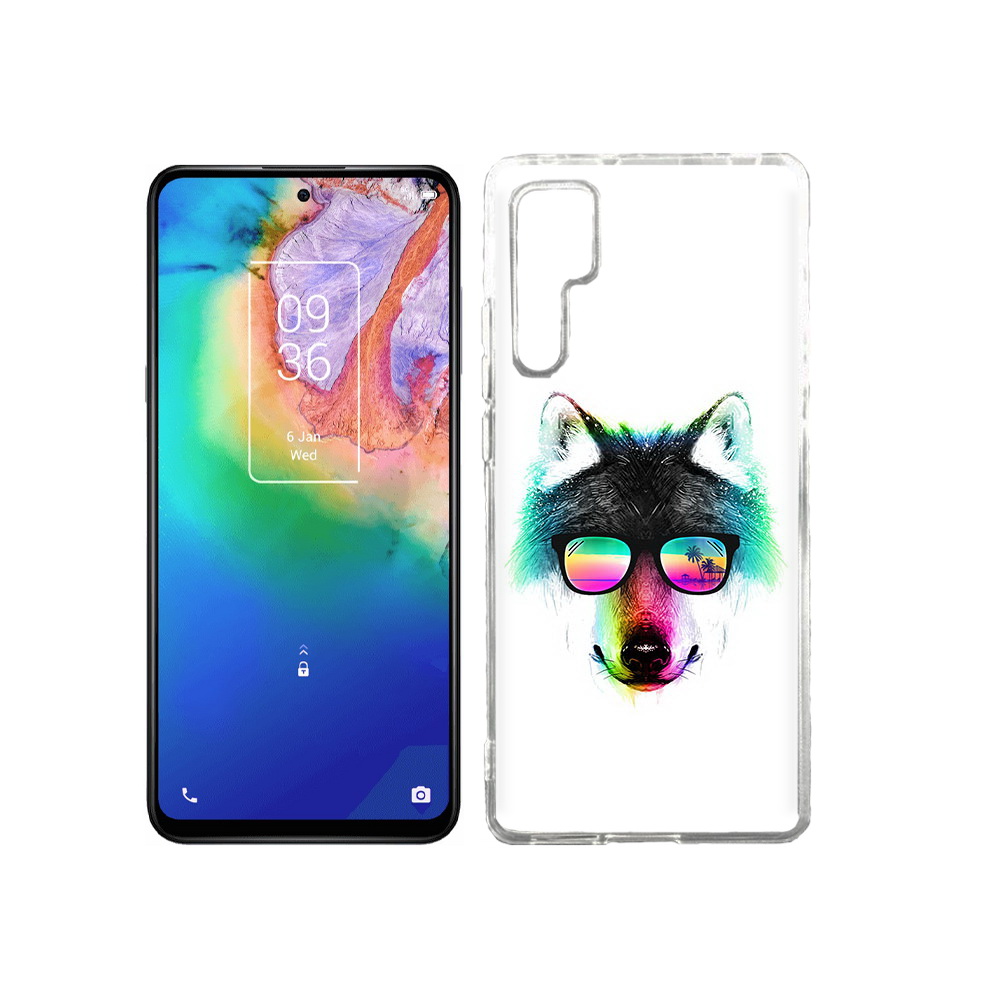 

Чехол MyPads Tocco для TCL 20 Pro радужный волк, Прозрачный, Tocco