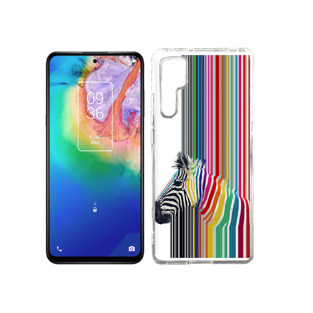 

Чехол MyPads Tocco для TCL 20 Pro радужная зебра, Прозрачный, Tocco
