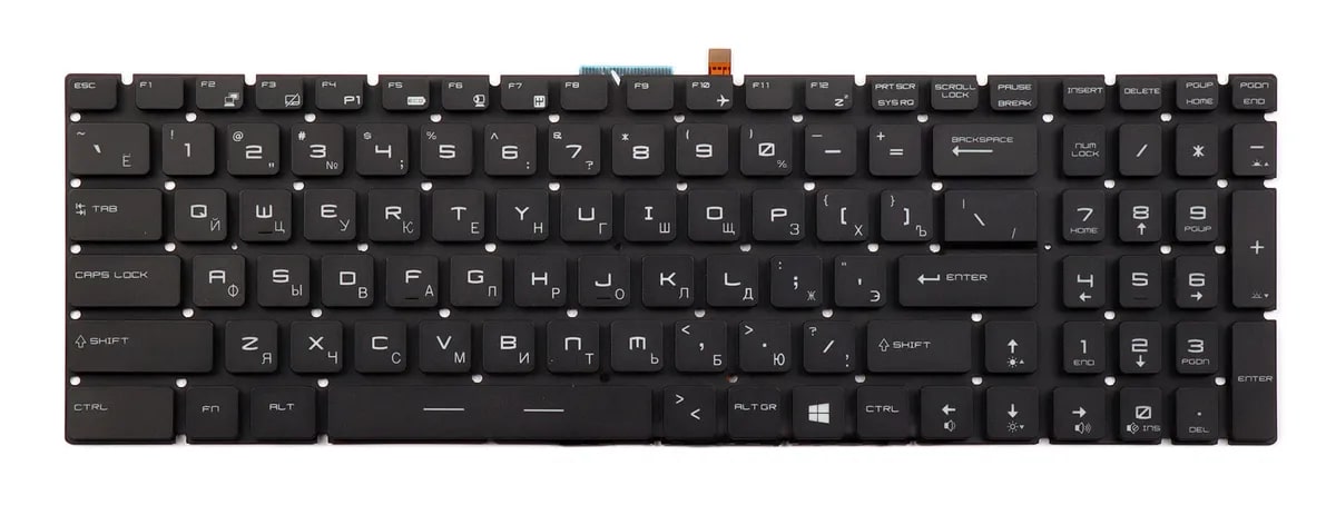 

Клавиатура для ноутбука MSI GT72, GS60, GS70, WS60, GE62, GE72, цвет черная, с подсветкой