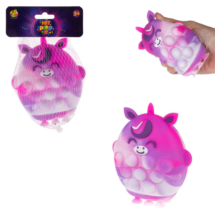 

Игрушка-антистресс 1toy Жмяка Hit Pop It Животные 11х9х5 см, свинка, Розовый, Т25098-4